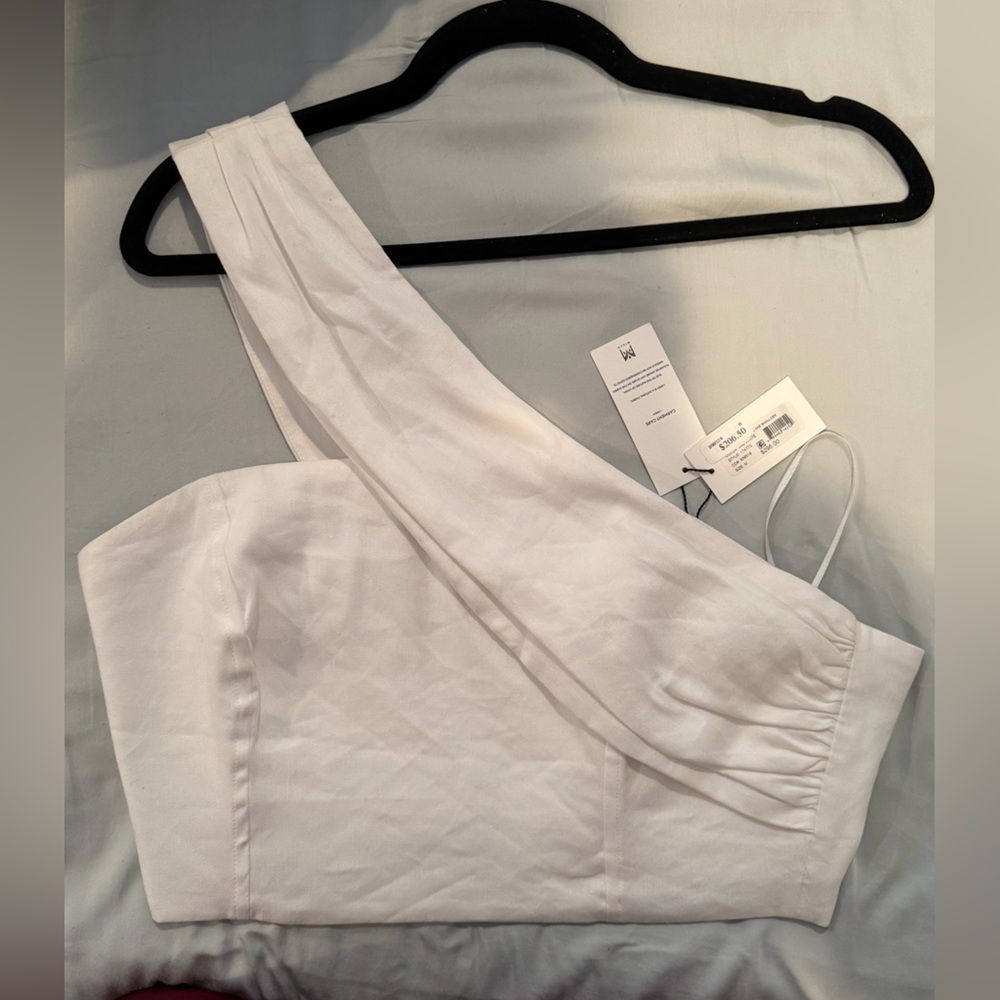 Milly White One-Shoulder Dress